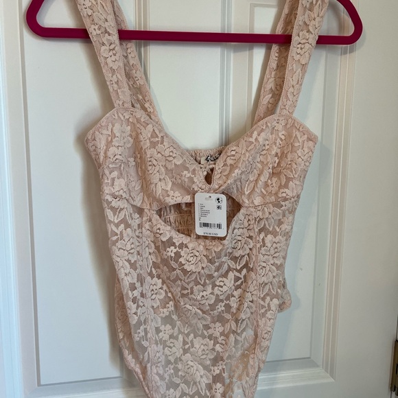 Free People Lace Bodysuit in Cream - Picture 6 of 7